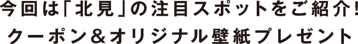 今回は「北見」の注目スポットをご紹介！クーポン＆オリジナル壁紙プレゼント