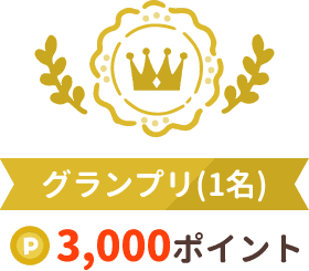 グランプリ(1名) 3,000ポイント