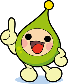 ここがポイントですと案内するエネモちゃん