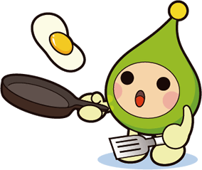 目玉焼きを作るエネモちゃん