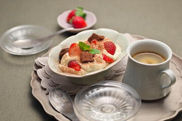 豆腐のティラミス風トライフル 完成写真