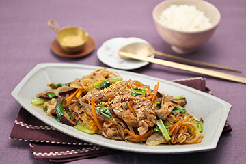 豚肉のチャプチェ 完成写真