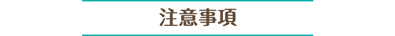 注意事項