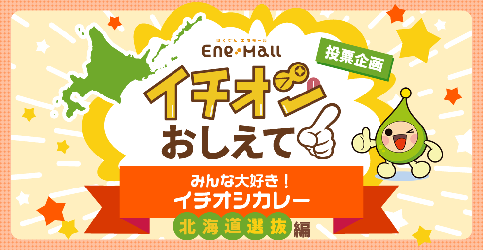 ほくでん エネモール　投票企画　イチオシおしえて！「みんな大好き！イチオシカレー 北海道選抜編」