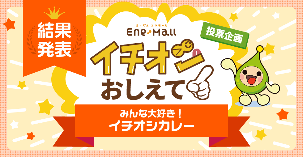 ほくでん エネモール　投票企画 イチオシおしえて！「みんな大好き！イチオシカレー　結果発表編」