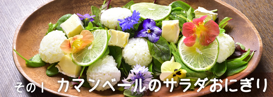 その１　カマンベールのサラダおにぎり