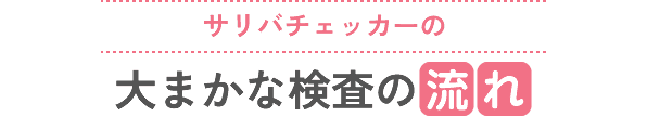 サリバチェッカーの大まかな検査の流れ