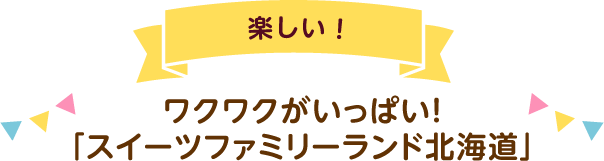 楽しい!ワクワクがいっぱい!「スイーツファミリーランド北海道」