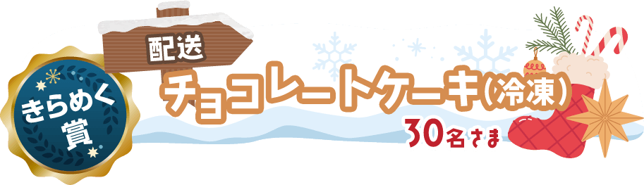 きらめく賞 配送 チョコレートケーキ(冷凍) 30名さま